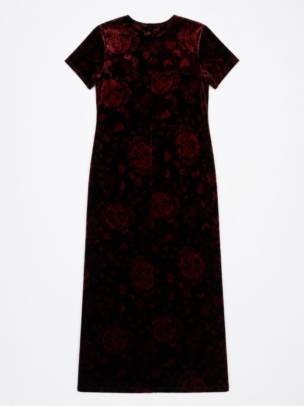 Sheri Martin Velvet Maxi Dress in Deep Burgundy Floral - Picture 4 of 4